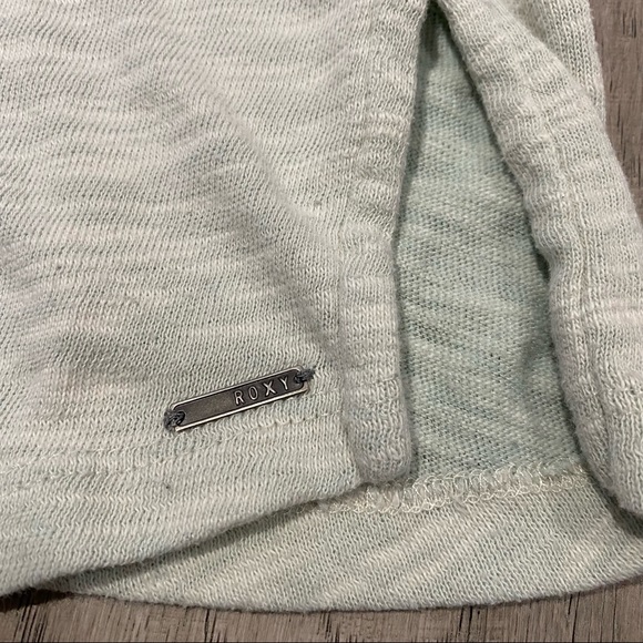 Roxy salt and pepper pastel green thin long sleeve hoodie - Picture 4 of 6